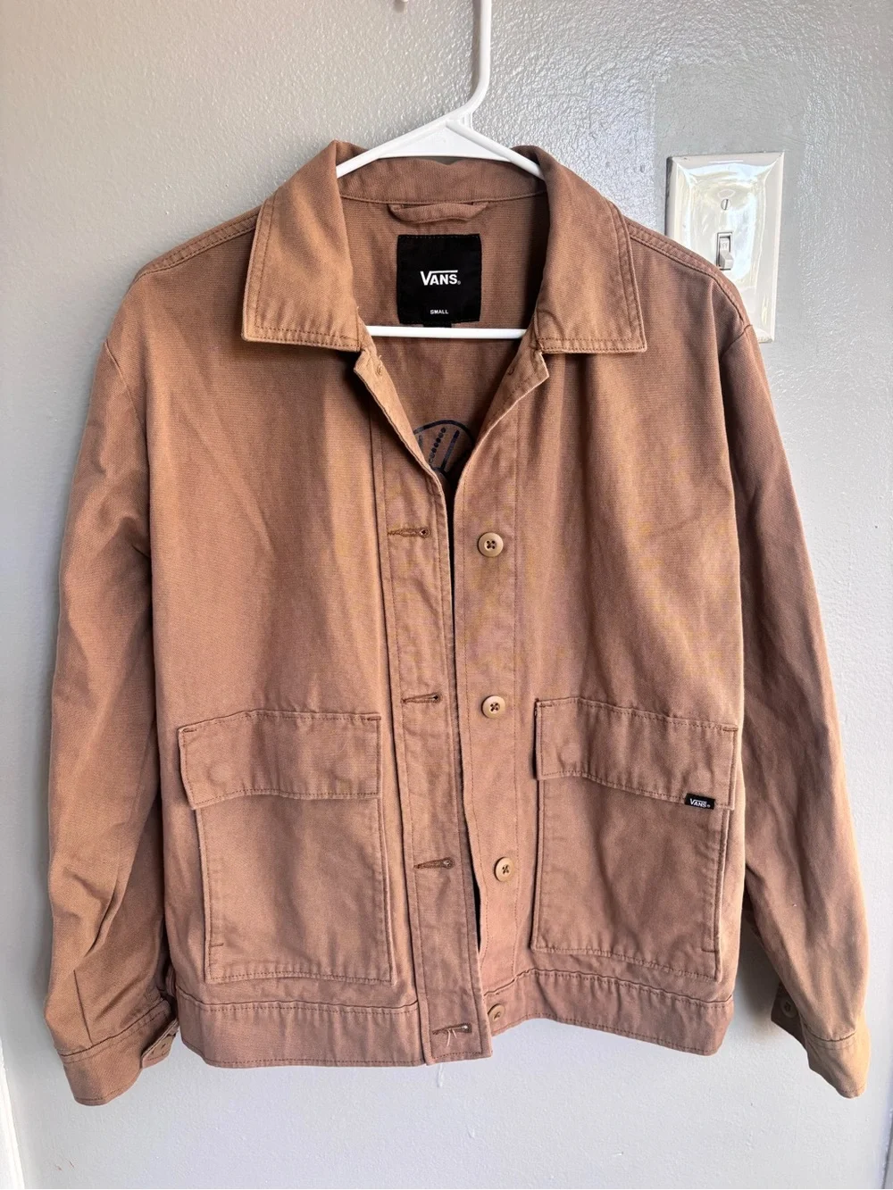 Vans Men’s Brown Canvas Shirt Jacket with Floral Liner